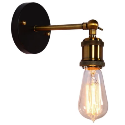 E27 Sconce Lamp Socket Industrial Retro Vintage Wustic Wall Light Fixture Decor - Image 1 of 4