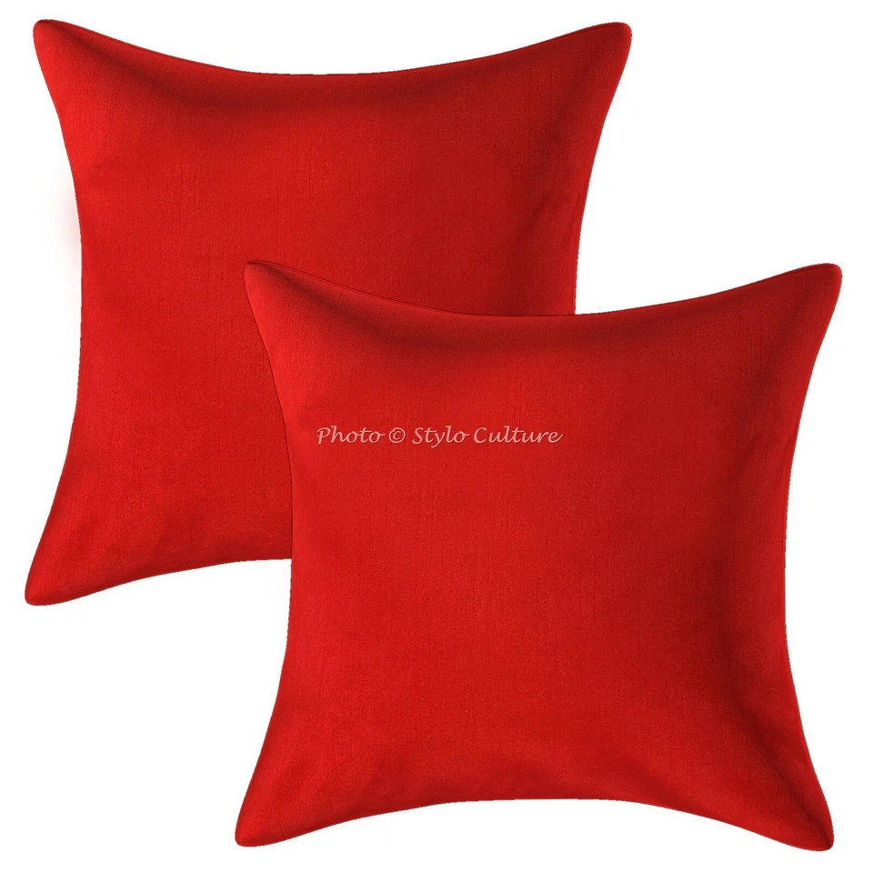 Indian Decorative Sofa Cushion Covers 40 x 40 cm Zippered Polydupion Pillowcases - Image 1 of 4