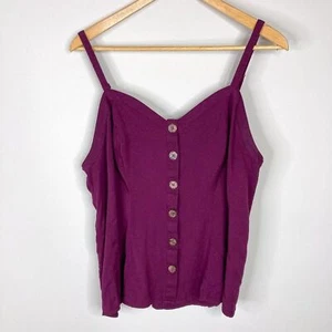 Torrid weinrot weinrot Tanktop Trägertop Damen 1 = 14/16 Knopfleiste leicht - Bild 1 von 10
