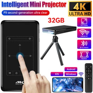 4K HD Smart Mini Projector Android WiFi Bluetooth 1080P 32GB Home Theater - Bild 1 von 15