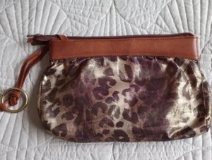 Paolo Dellungo Handbag Florence Made in Italy Leather Leopard print - Picture 1 of 6