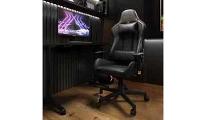 X Rocker Alpha eSports Ergonomischer Büro Gaming Stuhl - Schwarz (GEÖFFNETE BOX GETESTET) - Bild 1 von 2