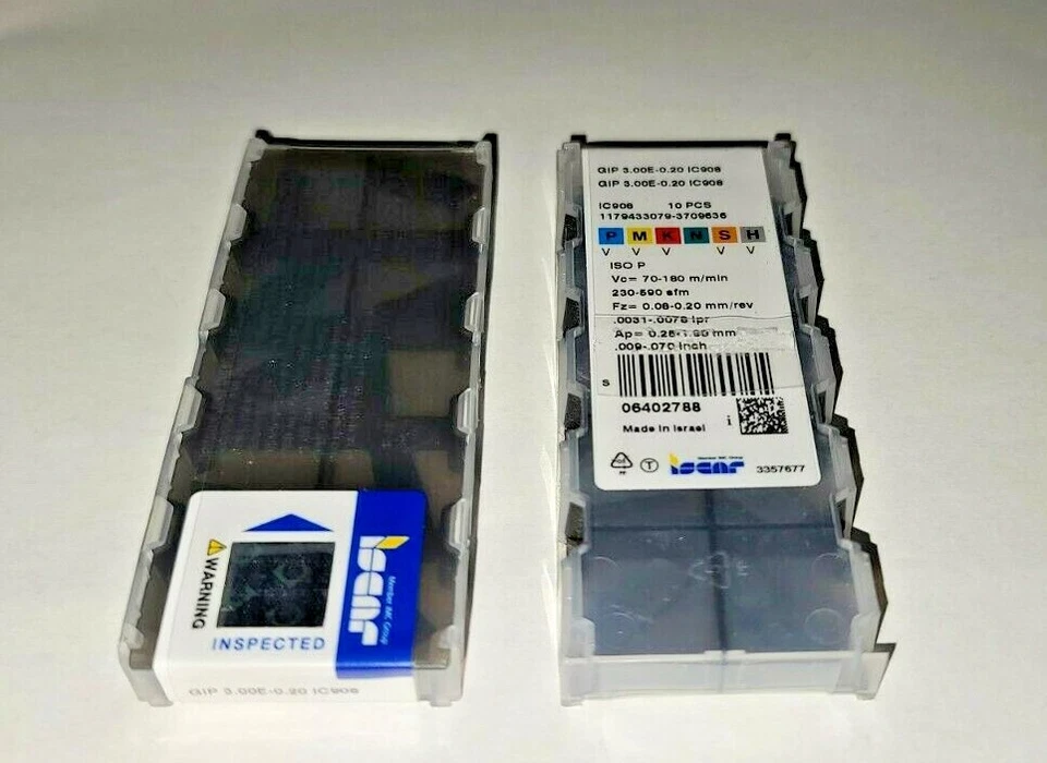 GIP 3.00E 0.20 IC908 ISCAR *** 10 INSERTOS *** PAQUETE DE FÁBRICA *** genuino Foto 1 de 1