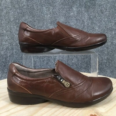 Naturalizer Shoes Womens 9.5 Wide N5 Loafers Casual Comfort Brown Leather Zipper - Image 1 of 4