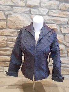 Samuel Dong Zippered Jacket 3/4 Sleeves Stretch Size S Small Women New w/tags - Picture 1 of 8