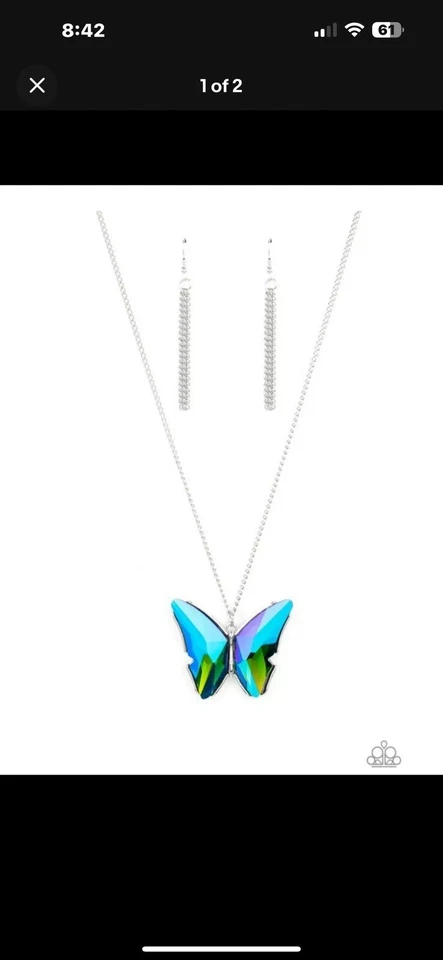 Paparazzi The Social Butterfly Effect Blue Necklace 💥NEW RELEASE 2021💥 Foto 1 de 1