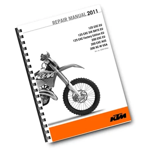 KTM 2011 - 125 200 EXC SIX DAYS XC-W - WORKSHOP SERVICE REPAIR MANUAL - Picture 1 of 4
