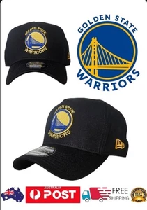 GOLDEN STATE WARRIORS NBA 9FORTY BLACK A FRAME SNAPBACK CAP HAT LA NY NFL GSW - Picture 1 of 3
