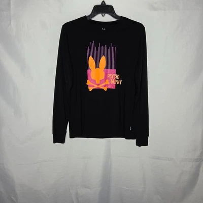 Camiseta Psycho Bunny Negra Manga Larga Pima Algodón Logo Talla 3 XS Foto 1 de 4