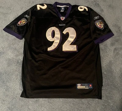Camiseta deportiva cosida en el campo de los Baltimore Ravens Haloti Ngata #92 de la NFL talla 56 Foto 1 de 4