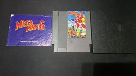 Mega Man 6 Capcom VI Authentic Nintendo NES EXMT game cart w manual & dust cover
