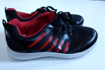NWOT Josmo Boy's Sneaker Black with Red Stripes Size 2 - Image 1 of 4