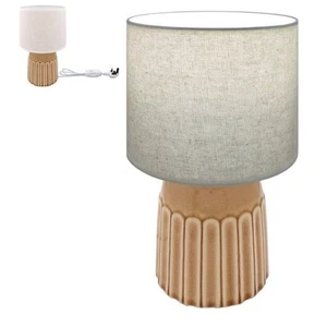 ART DECO ESMALTE REACTIVO MIEL LÁMPARA DE MESA LUZ CON PANTALLA 74804 - Imagen 1 de 2