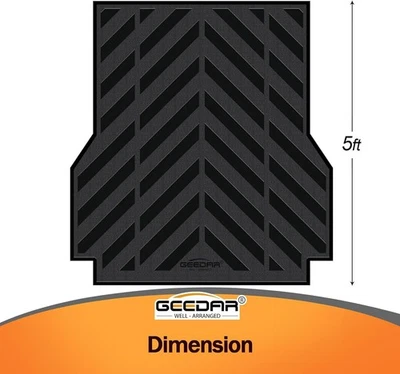 Nueva alfombrilla de goma de alta resistencia GEEDAR para Toyota Tacoma 2005-2023 5 ft platón corto Foto 1 de 2