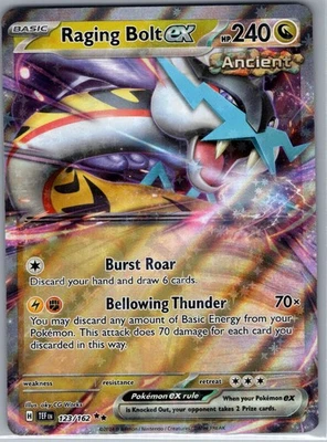 Raging Bolt ex - 123/162 SV05: Temporal Forces - Pokemon Card - NM - Image 1 of 2
