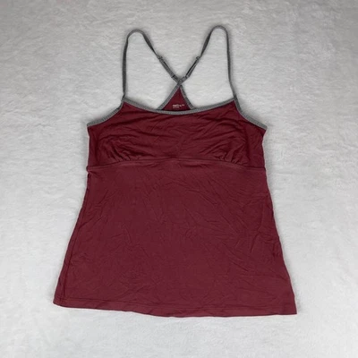 Top GapBody Cami Mujer Pequeño Borgoña Elastizado Ropa Activa Gimnasio Correas de Espagueti Foto 1 de 4