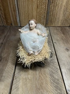 Pesebre de repuesto de tela de porcelana para belén Members Mark 2005 Baby Jesus Manger - Imagen 1 de 6