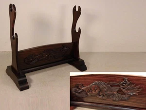 Katana-Kake Espada Japonesa Soporte Antiguo Dragón Ryu Espada 2 Ganchos Ken - Imagen 1 de 10