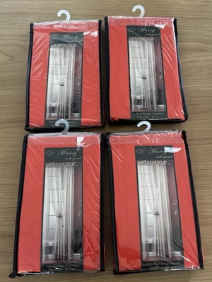 Marcy Voile Panels Orange (4) 60 X 84 Curtains - Image 1 of 4