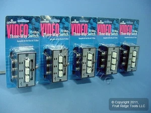 5 Leviton Video Selector Switches 75 Ohm RCA Video Games C5502 - Picture 1 of 6