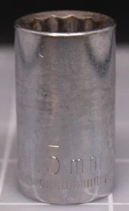 Craftsman 15MM 12 Point Socket 1/2" Drive -V- 44236 USA (km) - Imagen 1 de 7
