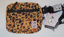 LOLA California Josi Hippie Fanny Pack Waist Belt Bag New Womens Leopard Print