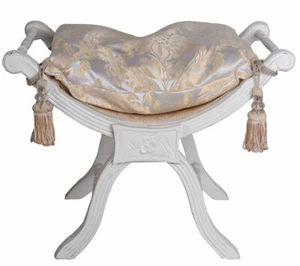 Baroque Ottoman Stool Antique Seat Gondola Bench Stool - Picture 1 of 3