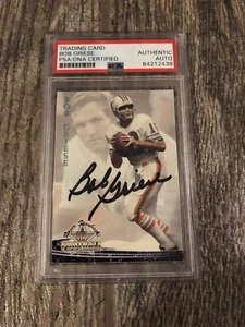 BOB GRIESE SIGNED MIAMI DOLPHINS FOOTBALL CARD SLABBED PSA/DNA COA HOF AUTO - Picture 1 of 2