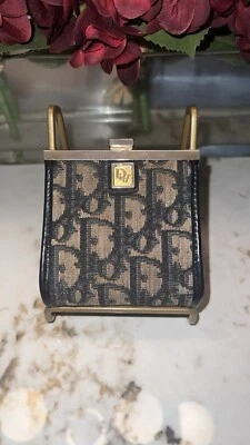 Monedero vintage DIOR Trotter Kisslock azul Foto 1 de 4