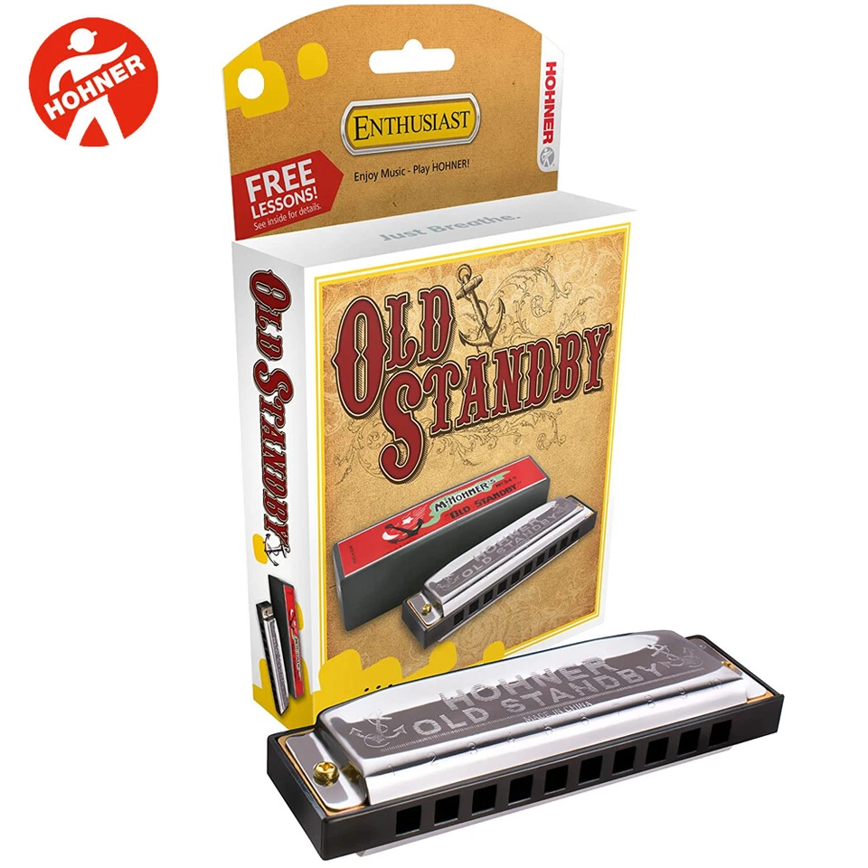 Hohner Old Standby 10-Hole Diatonic Harmonica Key of E 34B-BXE Harp - Image 1 of 1