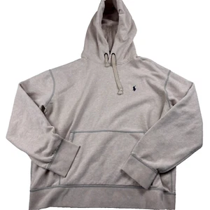 Polo Ralph Lauren Hoodie Unisex XL Pink Blush Fleece Lined Ribbed Pullover - Picture 1 of 15