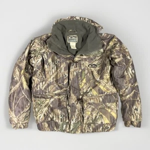 Drake Waterfowl Jacket Boys Size 10 Hunting Camo Mossy Oak Shadow Full Zip Y10 - Picture 1 of 10