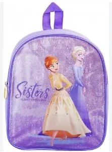 Disney Frozen Tasche Elsa & Anna Rucksack Schultasche Büchertasche Glitzerrücken Neu mit Etikett - Bild 1 von 10