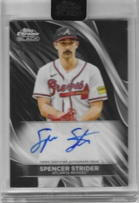 2024 Topps Chrome Black Base Auto Spencer Strider CBA-SS - Image 1 of 2