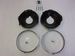 HEADLIGHT TRIM RING & BUCKET KIT 71-72 EL CAMINO CHEVELLE 70-72 MC OP1085.6KT - Picture 1 of 1