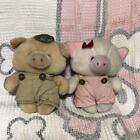 Vintage Oriental Toy Plush Pig Pair Free Shipping