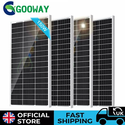 150W 300W 400W 600W 12V Solar panel Mono For Home Campervan Caravan Boat RV - Image 1 of 4
