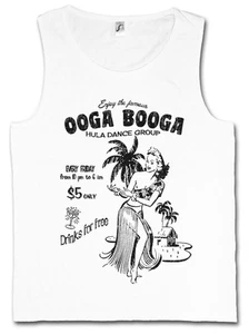 OOGA BOOGA HULA GIRL GYM TANK TOP Aloha Island Tiki Restaurant Caribbean Beach - Picture 1 of 2