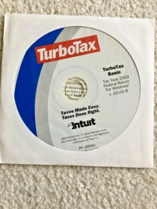 INTUIT TURBOTAX 2003, BASIC • FEDERAL FOR WINDOWS SEALED BRAND NEW - Zdjęcie 1 z 1