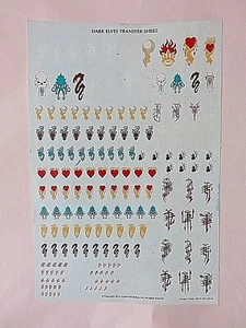 Warhammer Dunkelelfen AoS Aelfen Orden Sigmar großer Transfer Wasserrutsche Bogen Aufkleber - Bild 1 von 2