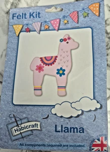 Kit feltro di Habicraft Lama divertente bambino adulto principiante kit artigianale cucito - Foto 1 di 3