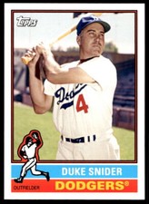 2015 Topps Archives 134 Duke Snider Brooklyn Dodgers Baseball Card