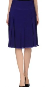 Class Roberto Cavalli Skirt sz 10 Flared Pleated Purple Authentic - Picture 1 of 3