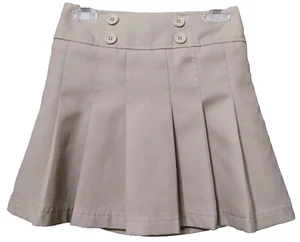 Girls IZOD Khaki Pleated Uniform Style Skirt Size 7 Regular - Picture 1 of 1
