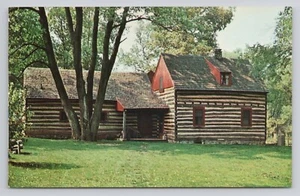 Daniel Boone Log Cabin Baumstown Pennsylvania Postcard - Picture 1 of 2