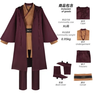 Adult Star Wars Obi-Wan Kenobi Jedi Knight Cosplay Costume Cape Outfit Costumes - Picture 1 of 10
