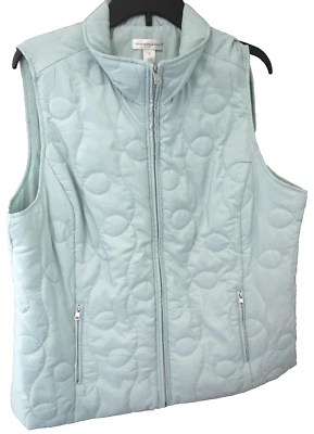 CHRISTOPHER & BANKS CHALECO MUJER VERDE CLARO ACOLCHADO CREMALLERA FRONTAL TALLA MEDIANA Foto 1 de 2