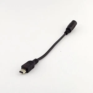 DC Power Supply Plug Adapter Female 5.5 x 2.1mm To Mini USB 5 Pin Charging Cable - Picture 1 of 5