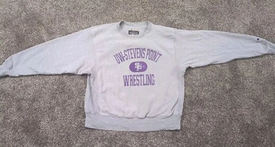 Толстовка Champion NCAA University Of Wisconsin Stevens Point Wrestling ЧИТАЙТЕ - Изображение 1 из 4