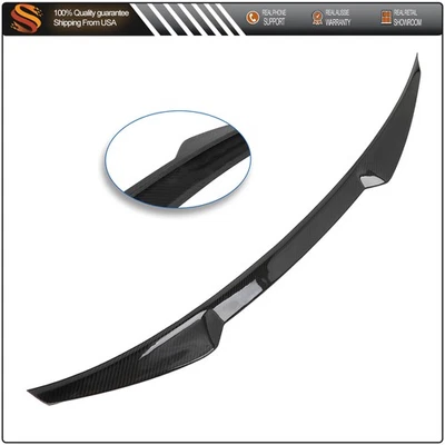 Glossy Black High Kick Carbon Fiber Trunk Spoiler For 2013-2017 Audi A7 S7 RS7 Foto 1 de 4